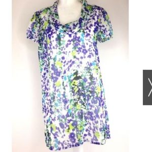 Fully Lined Womens Sheer Tunic Size Small A-385